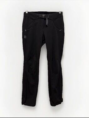MEC Black Women's Softshell Hiking Climbing Pants with Integrated Belt